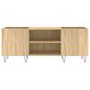 vidaXL Armoire &agrave; disques ch&ecirc;ne sonoma 121x38x48 cm bois d'ing&eacute;nierie