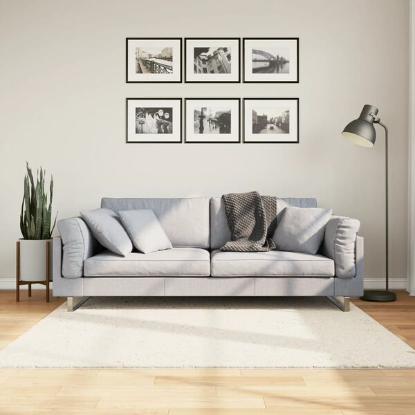 vidaXL Tapis OVIEDO &agrave; poils courts beige 160x160 cm