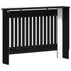 vidaXL Cache-Radiateur Ch&ecirc;ne noir 112 x 19 x 81,5 cm Bois d'ing&eacute;nierie