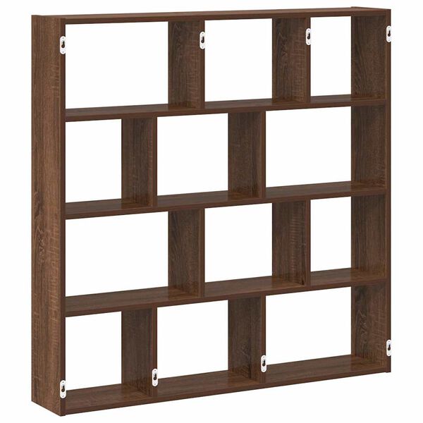 vidaXL &Eacute;tag&egrave;re cube murale 12 compartiments ch&ecirc;ne marron