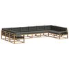 vidaXL Ensemble de canap&eacute;s d'ext&eacute;rieur 10 pc Blanc et anthracite
