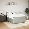 vidaXL Sommier &agrave; lattes de lit et matelas Gris clair 140x200cm Velours