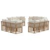 vidaXL Ensemble de canap&eacute;s d'ext&eacute;rieur Naturel Polyester