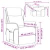 vidaXL Chaise de massage Cr&egrave;me 93.5 x 67.5 x 101.5 cm tissu