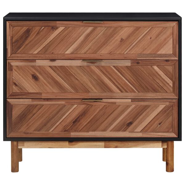 vidaXL Buffet 90x33,5x80 cm Bois d'acacia solide et MDF