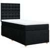 vidaXL Sommier &agrave; lattes de lit avec matelas Noir 100x200 cm Tissu