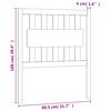 vidaXL T&ecirc;te de lit Gris 80,5x4x100 cm Bois massif de pin