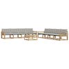 vidaXL Ensemble de canap&eacute;s d'ext&eacute;rieur 9 pc Blanc et gris clair
