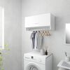 vidaXL Garde-robe blanc brillant 70x32,5x35 cm bois d'ingénierie