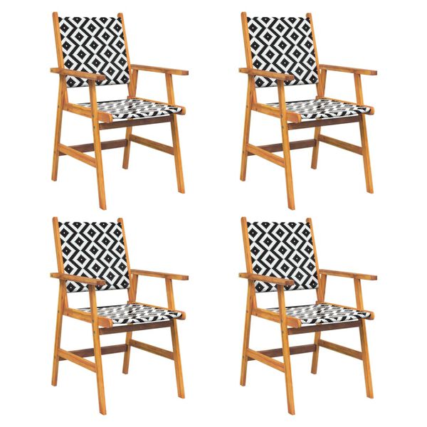 vidaXL Ensemble &agrave; manger de jardin 5 pcs Bois d'acacia massif