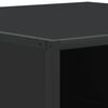 vidaXL Table basse noir 100x100x30 cm bois d'ing&eacute;nierie et m&eacute;tal