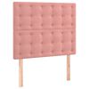 vidaXL Sommier &agrave; lattes de lit avec matelas Rose 120x200 cm Velours