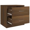 vidaXL Table de chevet ch&ecirc;ne marron 40x30x40 cm bois d'ing&eacute;nierie