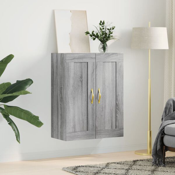 vidaXL Armoire murale sonoma gris 69,5x34x90 cm bois d'ing&eacute;nierie