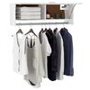 vidaXL Garde-robe blanc brillant 100x32,5x35 cm bois d'ing&eacute;nierie