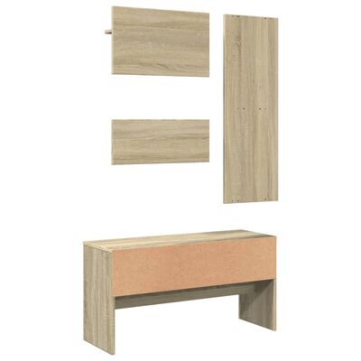 vidaXL Ensemble de meubles de couloir 4 pcs chêne sonoma