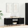 vidaXL Meuble &agrave; vinyles avec &eacute;tag&egrave;re Ch&ecirc;ne noir 121 x 38 x 48 cm
