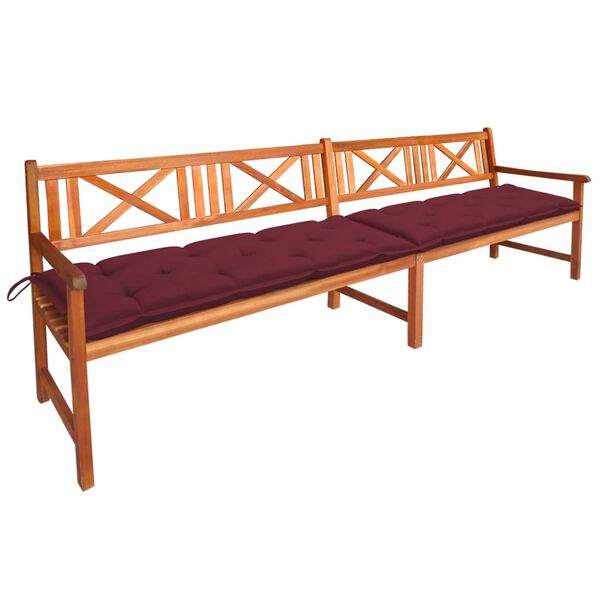 vidaXL Banc de jardin avec coussins 240 cm Bois d'acacia solide