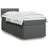 vidaXL Sommier &agrave; lattes de lit et matelas Gris fonc&eacute; 90x190 cm Tissu