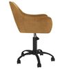 vidaXL Chaise pivotante de salle &agrave; manger Marron Velours