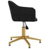 vidaXL Chaises pivotantes &agrave; manger lot de 6 Noir Velours