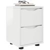 vidaXL Table de chevet avec tiroir Blanc brillant 30,5 x 30 x 43 cm