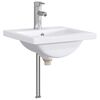 vidaXL Lavabo de salle de bain avec robinet et &eacute;vacuation Chrome