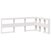 vidaXL Lit biblioth&egrave;que sans matelas blanc 90x190cm bois de pin massif