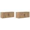 vidaXL Ensemble de meuble TV mural 2 pcs Ch&ecirc;ne artisanal