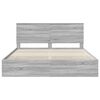 vidaXL Cadre de lit Gris Sonoma 200 x 200 cm Bois Ing&eacute;nierie