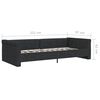 vidaXL Lit avec matelas et &eacute;clairage USB Noir Tissu 90x200 cm