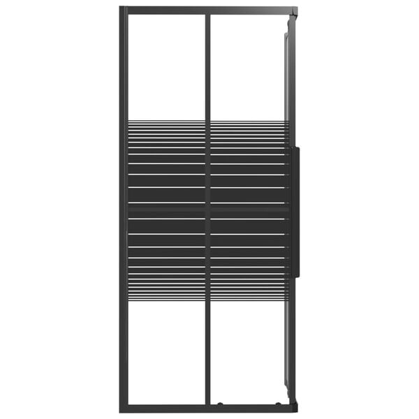 vidaXL Cabine de douche &agrave; rayures ESG 90x70x180 cm Noir