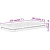 vidaXL Matelas en mousse blanc 90x210 cm dureté H2 H3