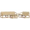 vidaXL Ensemble de canap&eacute;s d'ext&eacute;rieur 6 pc Blanc et Beige