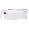 vidaXL Bo&icirc;tes de rangement avec couvercles 5 pcs Transparent 7 L