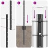 vidaXL Cl&ocirc;ture avec poteau Gris 1,4 x 10 m Acier et PVC