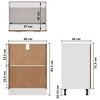 vidaXL Meuble bas "Lyon" Ch&ecirc;ne fum&eacute; 60 x 46 x 81,5 cm Bois d'ing&eacute;nierie