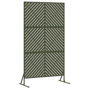 vidaXL &Eacute;cran de confidentialit&eacute; 100 x 50 x 180 cm Acier Vert olive