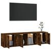 vidaXL Ensemble de meubles TV 3 pcs Ch&ecirc;ne fum&eacute; Bois d'ing&eacute;nierie