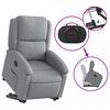 vidaXL Fauteuil inclinable &eacute;lectrique gris clair tissu