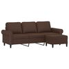 vidaXL Canap&eacute; &agrave; 3 places avec repose-pieds Marron 180 cm Similicuir