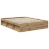vidaXL Cadre de lit Ch&ecirc;ne artisan 150 x 200 cm Pin massif