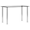vidaXL Table &agrave; manger Noir et transparent 120x60x75 cm Verre tremp&eacute;