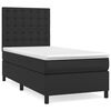 vidaXL Sommier &agrave; lattes de lit avec matelas Noir 80x200cm Similicuir
