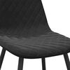 vidaXL Chaises &agrave; manger lot de 2 Noir Velours