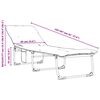 vidaXL Chaise longue pliable vert fonc&eacute; tissu