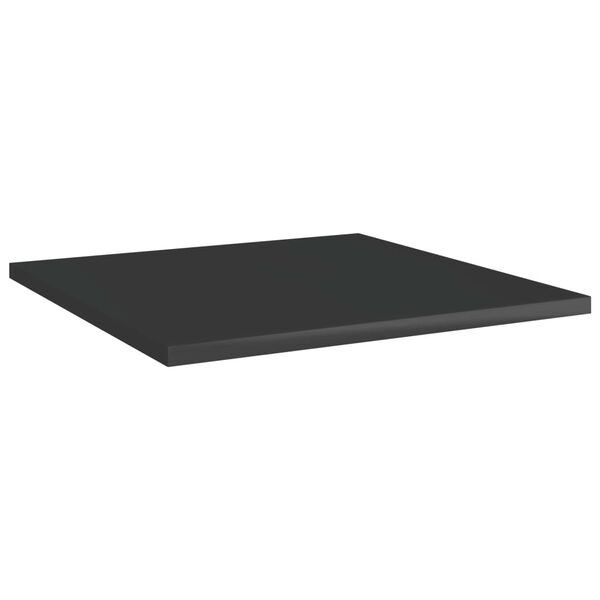 vidaXL Panneaux biblioth&egrave;que 4pcs Noir brillant 40x40x1,5cm Agglom&eacute;r&eacute;