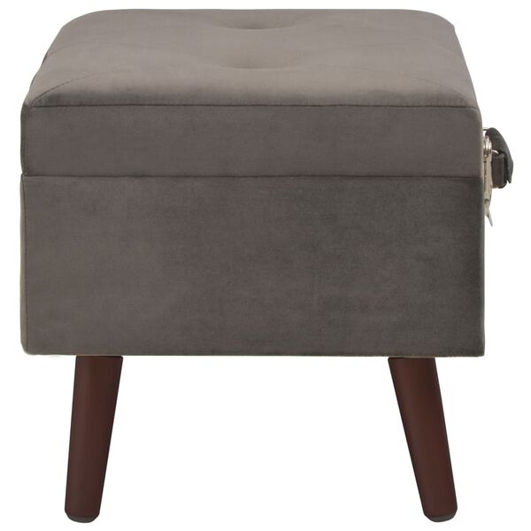 vidaXL Tabourets de rangement lot de 3 Gris Velours
