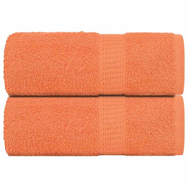 vidaXL Serviettes d'invit&eacute; FROGN 2 pcs orange 30x50 cm 360 g/m&sup2;