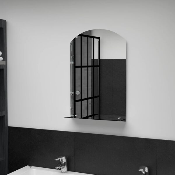 vidaXL Miroir mural avec &eacute;tag&egrave;re 40x60 cm Verre tremp&eacute;